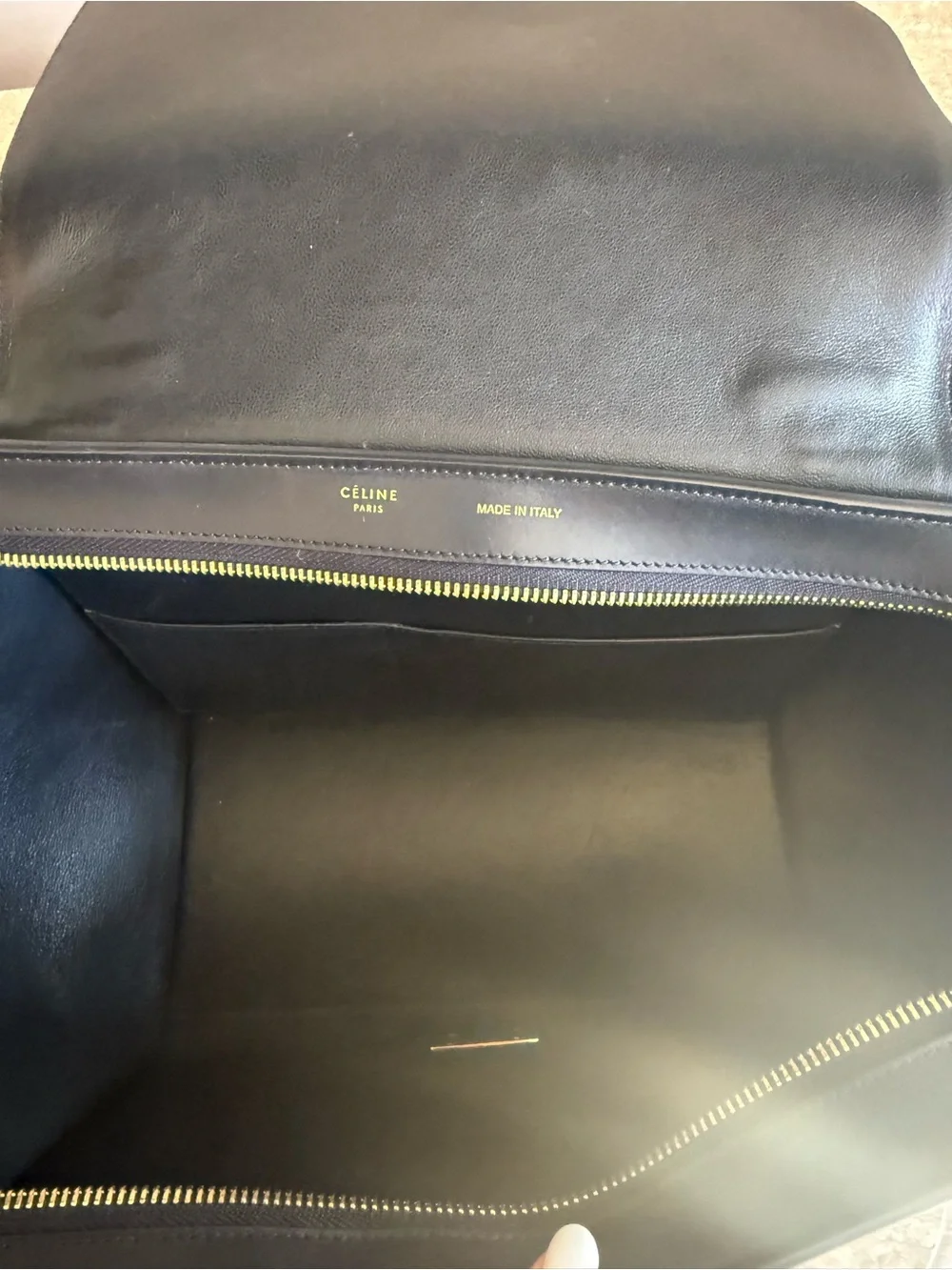 Celine Top Handle Bag in Black, Navy & Red with COA Authentic!!
